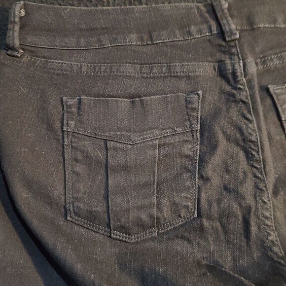 Riders By Lee Womens Jeans Black Size 18M Cotton Blend Zip Button Stretch - Picture 12 of 12